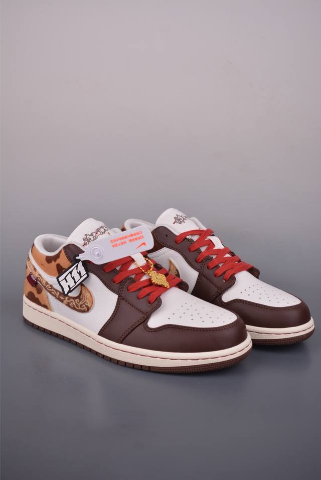 Air Jordan 1 Low 马年Cny Aj1乔1低帮休闲板鞋 同步官方配色 市场唯一独家头层皮打造 原鞋原档案开发 原厂皮料 原档冲孔鞋头 正确满胶鞋垫