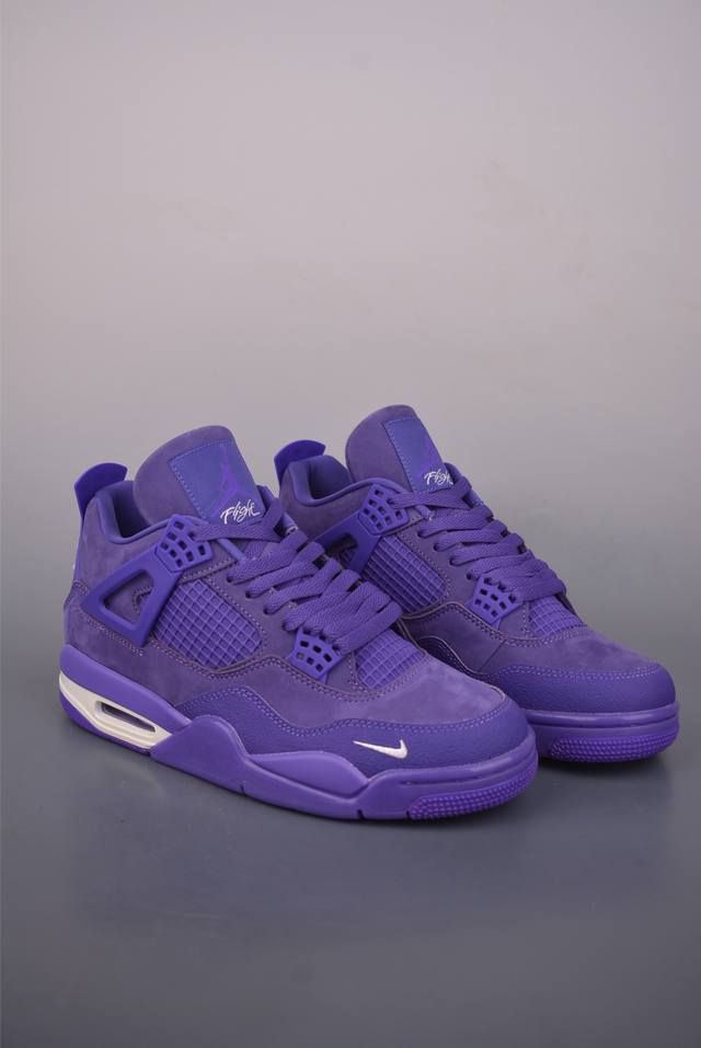 Air Jordan 4 Retro 乔丹四代 复刻白紫 纯原大厂出品 Air Jordan Aj4 Retro 原楦原纸板 原厂材料开发 细节把控到位 主供外
