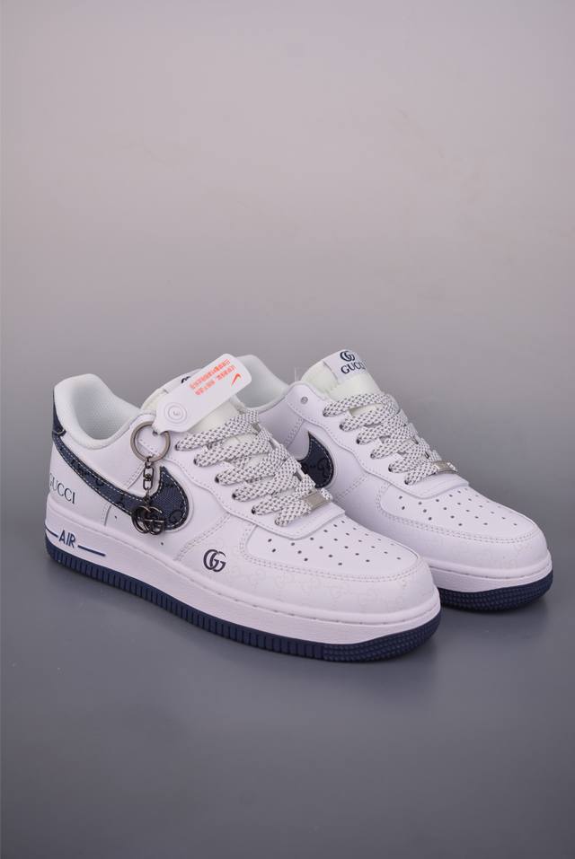Nike Air Force 1 Low Gucci联名 原楦头原纸板 打造纯正空军版型 专注外贸渠道 全掌内置蜂窝气垫 原盒配件 原厂中底钢印、拉帮完美 官方