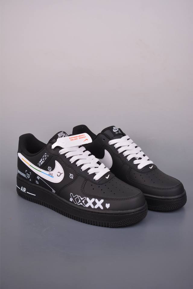 Nike Air Force 1 Low 手绘涂鸦 原楦头原纸板 打造纯正空军版型 专注外贸渠道 全掌内置蜂窝气垫 原盒配件 原厂中底钢印、拉帮完美 官方货号: