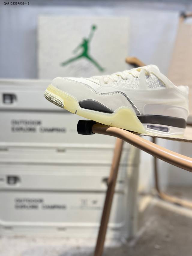 Jordan Air Jordan 4 Rm 舒适 防滑耐磨 低帮 复古篮球鞋 鞋型特点：Air Jordan 4 Rm以经典的Aj4鞋型为蓝本，采用低帮设计，