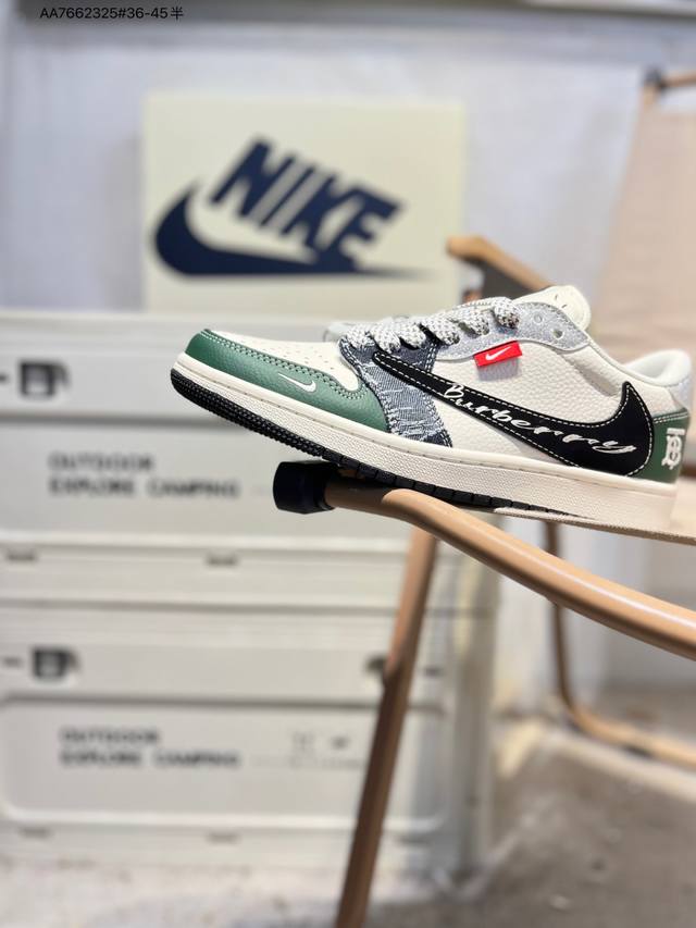 公司级头层皮乔丹Air Jordan 1 Low Aj1低帮系列篮球鞋 官方同步配色 原装级产物 #拒绝公底 立体鞋型 细节完美 高清洁度Hs1239 Aa76