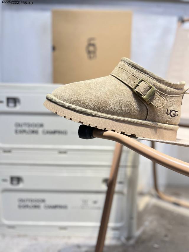Ugg 雪地靴 防水麂绒皮革鞋面 美国轻奢品牌Ugg W Neuel尼瓦尔系列秋冬新款防污系列休闲保暖20251219 Qz7422321#35-40