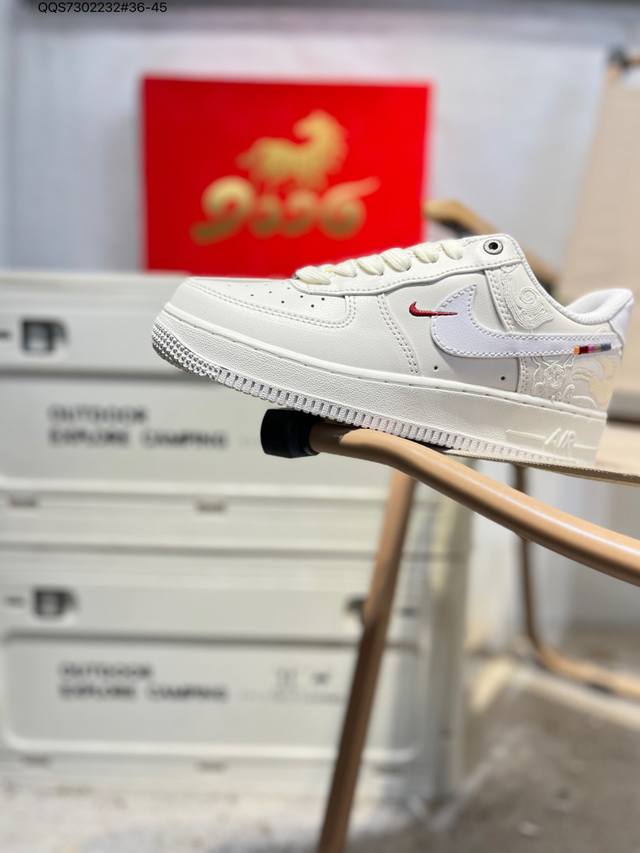 马年限定# Nk Air Force 1'07 Low 空军一号低帮休闲板鞋 #定制皮料 原楦原纸板 纯正空军版型 高清洁度 内置全掌气垫Iq1118 Qqs7