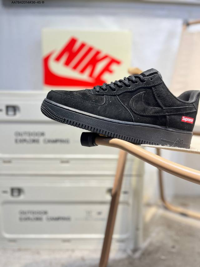 Supreme X Nk Air Force 1'07 Low 空军一号低帮休闲板鞋 #定制皮料 原楦原纸板 纯正空军版型 高清洁度 内置全掌气垫Df0188