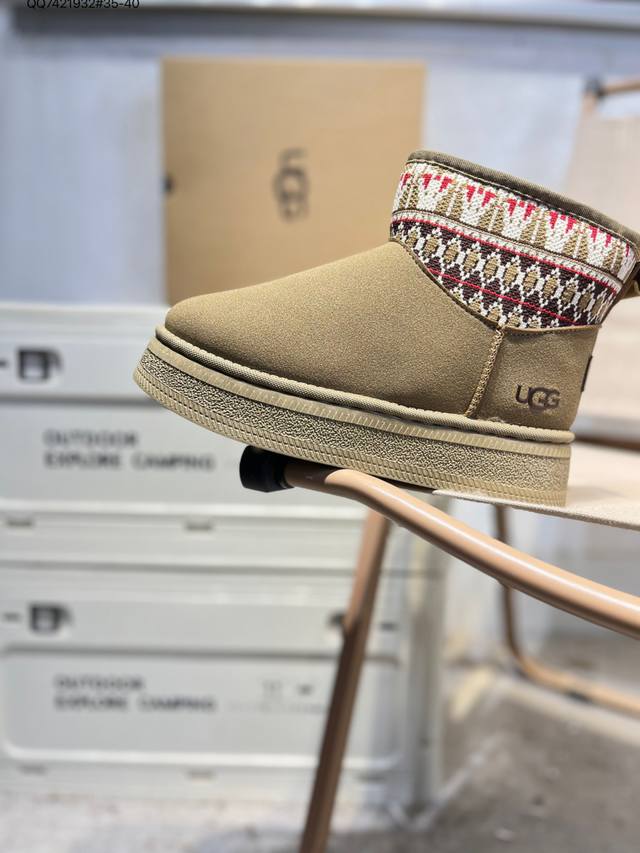 Ugg 雪地靴 防水麂绒皮革鞋面 美国轻奢品牌Ugg W Neuel尼瓦尔系列秋冬新款防污系列休闲保暖20251218 Qq7421932#35-40