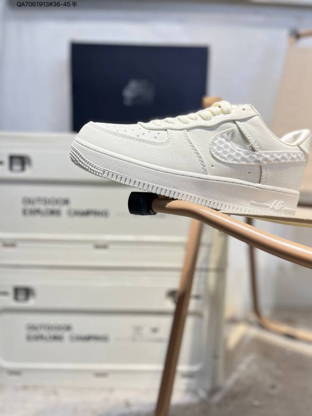 Nk Air Force 1'07 Low 空军一号低帮休闲板鞋 #定制皮料 原楦原纸板 纯正空军版型 高清洁度 内置全掌气垫Ih7351 Qa7061913#