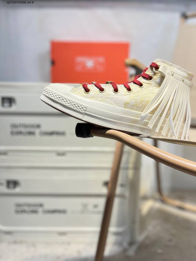 马年限定 硫化工艺 匡威 Converse Chuck Taylor All Star 1970 Hi高帮硫化休闲运动板鞋 正确硅蓝中底Qz7131731#35