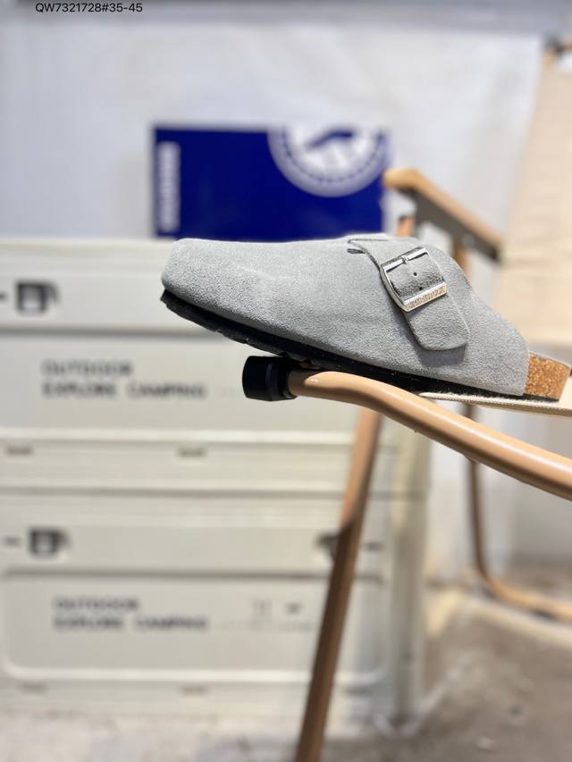 勃肯鞋Birkenstock 真皮软木拖 出口韩国的订单！ 有没有姐妹跟我一样，喜欢鞋拖，懒得弯腰系鞋带 所以Birkenstock博肯鞋真的是我的爱 很久就一