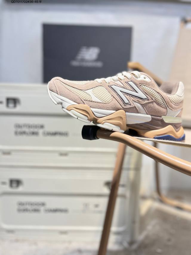 Joe Freshgoods X New Balance Nb9060 联名款 复古休闲运动慢跑鞋 鞋款灵感源自设计师本人对夏日的怀日回忆。鞋面大身由空间双格及