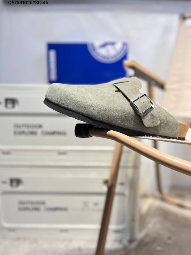 勃肯鞋Birkenstock 真皮软木拖 出口韩国的订单！ 有没有姐妹跟我一样，喜欢鞋拖，懒得弯腰系鞋带 所以Birkenstock博肯鞋真的是我的爱 很久就一