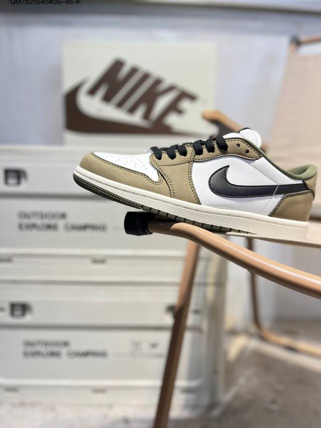 福利特价 公司级头层皮乔丹Air Jordan 1 Low Aj1低帮系列篮球鞋 官方同步配色 原装级产物 #拒绝公底 立体鞋型 细节完美 高清洁度Hq6998