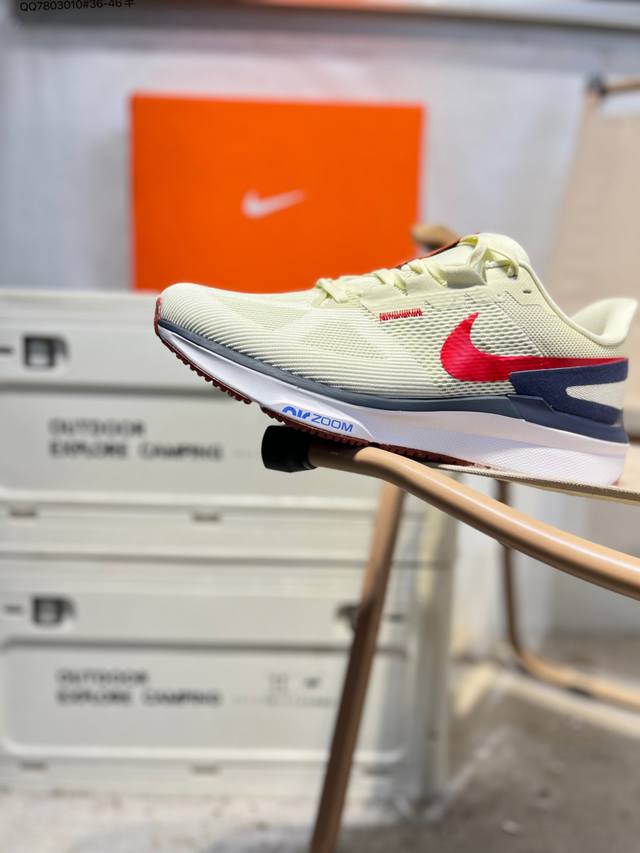 Nike Zoom Structure 25 舒适柔软防滑耐磨 低帮 休闲跑步鞋 鞋面：采用耐用、透气的织物面料或工程网眼布，有良好的透气性，部分区域还加强了支