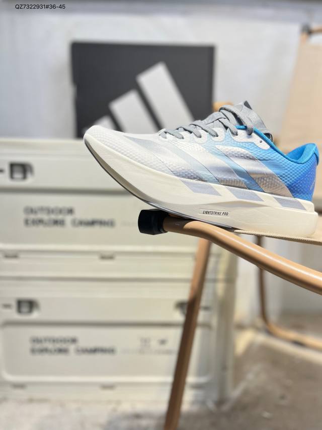 Adidas Adizero Evo Sl 2 轻盈跑鞋耐磨减震专业跑步鞋 冲向目标，一路向前，不断挑战和突破自我无论是平时训练还是马拉松，让这款Adidas跑