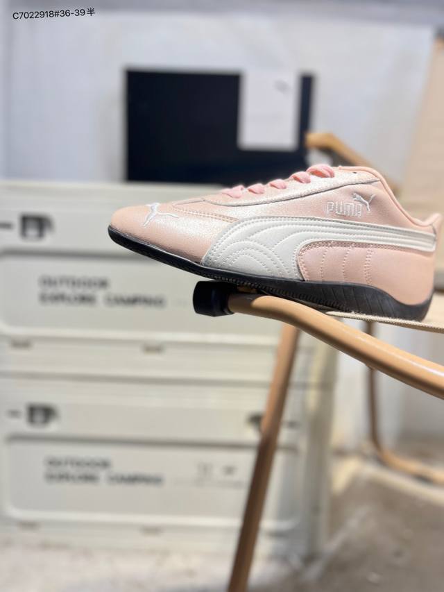 升级原楦原纸版开发#采用翻毛皮鞋面材质#外置轻量耐磨橡胶大底薄底鞋成为潮人必备彪马puma Speedcat Og Sd Light Blue Navy 极速赛