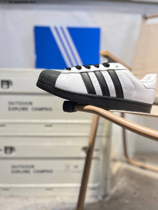 全新配色# 阿迪达斯Adidas三叶草 Originals Superstar 贝壳头系列低帮经典百搭休闲运动鞋Ji0124 Ds7302842#35-45半