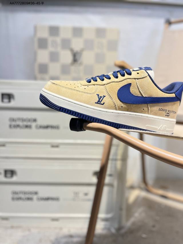 公司级头层皮Nk Air Force 1'07 Low 空军一号低帮休闲板鞋 #定制皮料 原楦原纸板 纯正空军版型 高清洁度 内置全掌气垫Fq3545 Aa77