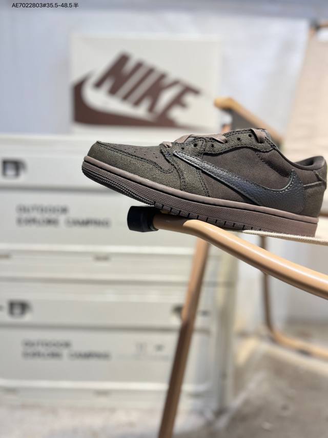 纯原 Air Jordan 1 Low Golf Sp Neutral Oliv Aj1乔丹一代高尔夫版系列低帮经典复古文化休闲运动鞋“Ts联名倒钩”Dm786