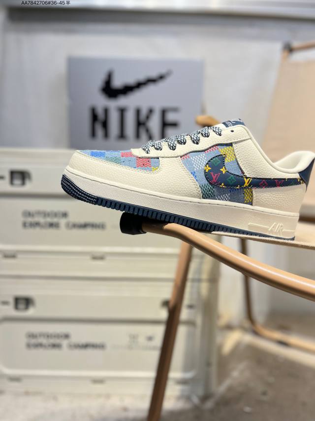 Nk Air Force 1'07 Low 空军一号低帮休闲板鞋 #定制皮料 原楦原纸板 纯正空军版型 高清洁度 内置全掌气垫Ld1999 Aa7842706#
