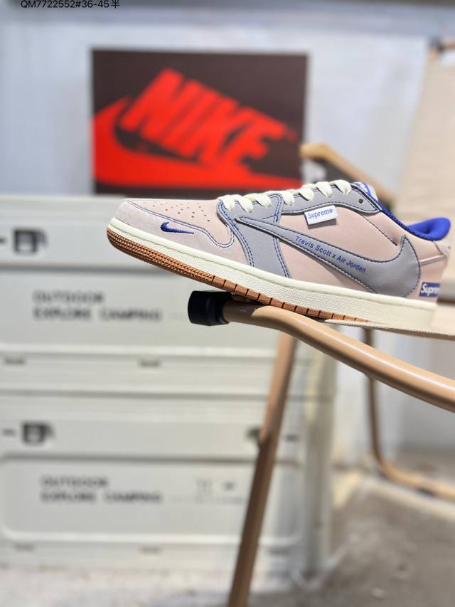 福利特价 公司级头层皮Air Jordan 1 Low Golf Sp Neutral Oliv Aj1乔丹一代高尔夫版系列低帮经典复古文化休闲运动鞋“Ts联名