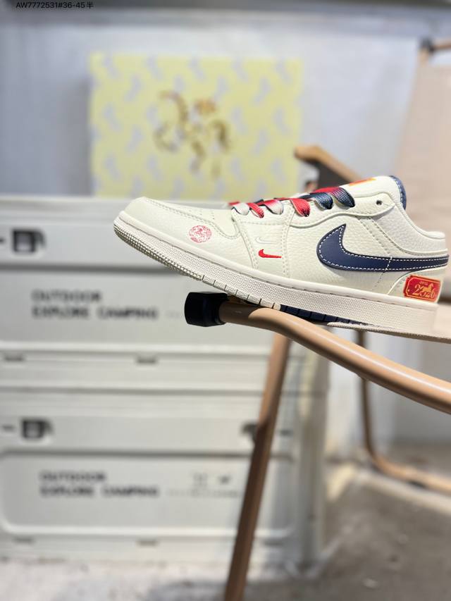 公司级头层皮乔丹Air Jordan 1 Low Aj1低帮系列篮球鞋 官方同步配色 原装级产物 #拒绝公底 立体鞋型 细节完美 高清洁度Fc7688 Aw77