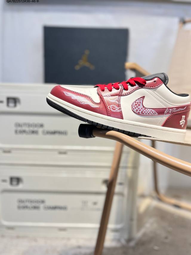 马年限定 公司级头层皮乔丹Air Jordan 1 Low Aj1低帮系列篮球鞋 官方同步配色 原装级产物 #拒绝公底 立体鞋型 细节完美 高清洁度553558