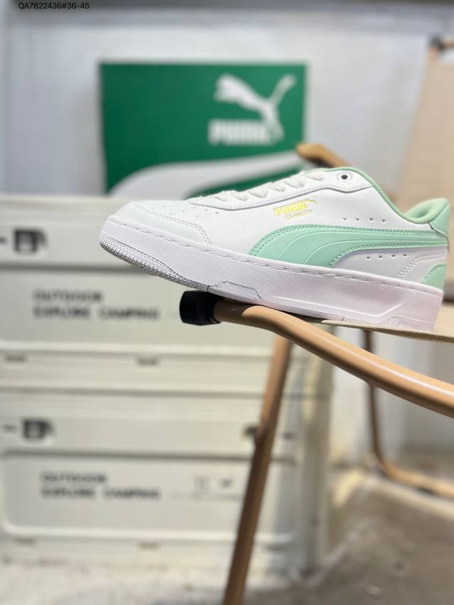 puma Bwm Ca Match 赛车联名 织物皮革 复古易穿 减震耐磨 低帮 彪马生活休闲鞋 货号:308621 Qa7822436#36-45