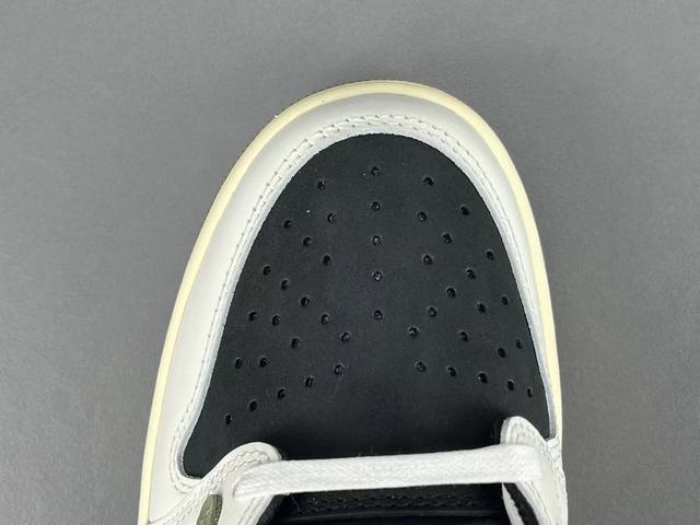 渠道优势 ！ 纯原 Aj1倒钩 Travis Scott X Jordan Air Jordan 1 倒钩 5.0 皮革 Low Medium Olive 耐磨