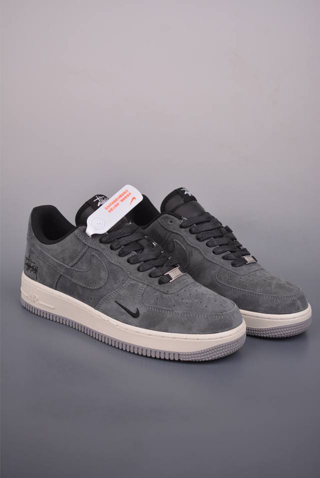 Nike Air Force 1 Low 斯图西联名 原楦头原纸板 打造纯正空军版型 专注外贸渠道 全掌内置蜂窝气垫 原盒配件 原厂中底钢印、拉帮完美 官方货号