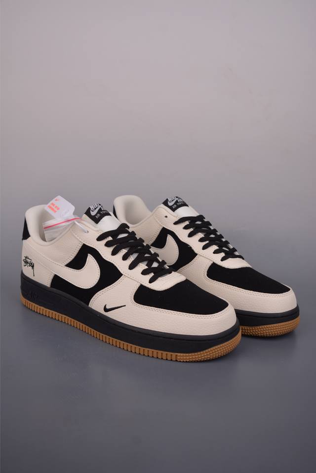 Nike Air Force 1 Low 斯图西联名 原楦头原纸板 打造纯正空军版型 专注外贸渠道 全掌内置蜂窝气垫 原盒配件 原厂中底钢印、拉帮完美 官方货号