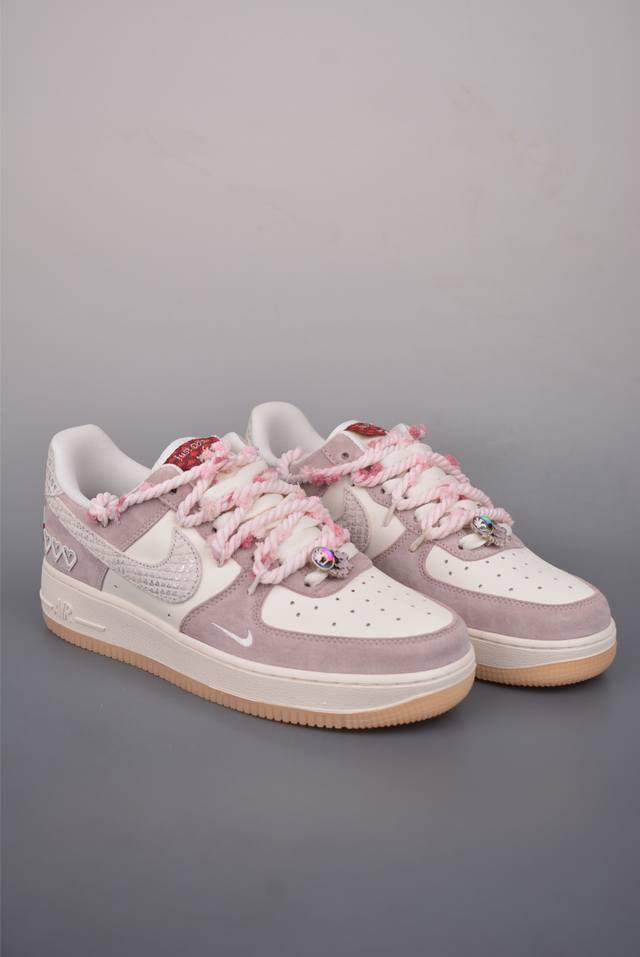 Nike Air Force 1 Low 芋泥告白 解构绑带 原楦头原纸板 打造纯正空军版型 专注外贸渠道 全掌内置蜂窝气垫 原盒配件 原厂中底钢印、拉帮完美