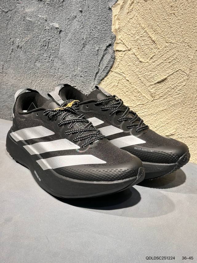 Adidas Adizero Evo Sl At R马拉松飞线贾卡轻质透气休闲运动跑步鞋 采用双层透气网纱 Flywire动态飞线绑缚鞋面材质 内置Zoom小气