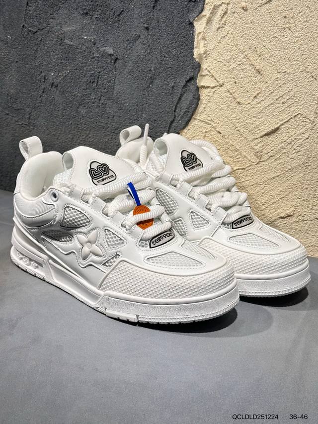 新品上市实拍 全新Lv路易威登Louis Vuitton Trainer Sneaker Low休闲运动文化百搭篮球板鞋Qcldld251224