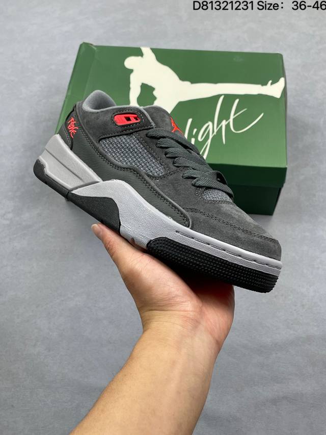 公司级Who Decides War X Nike Jordan Flight Court Ate 搭防滑耐磨 低帮 耐克复古篮球鞋 货号:Hf3255-003