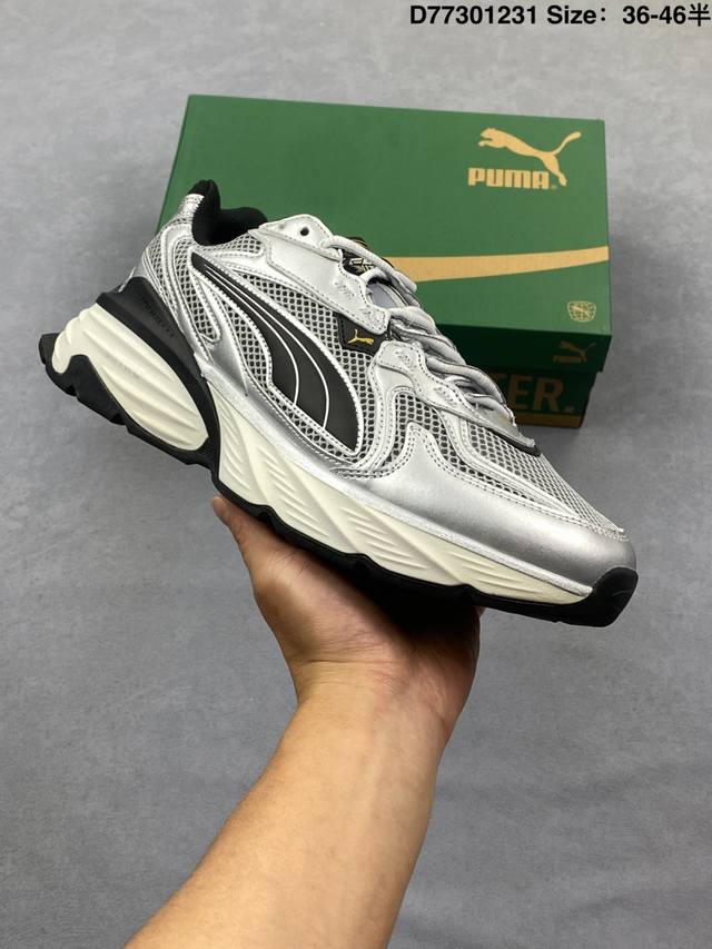 puma 彪马 Fade Nitro Ls 男女鞋半码制，采用环保绒面革鞋面材质，外置轻量耐磨橡胶大底薄底鞋成为潮人必备彪马puma Speedcat Ls“极