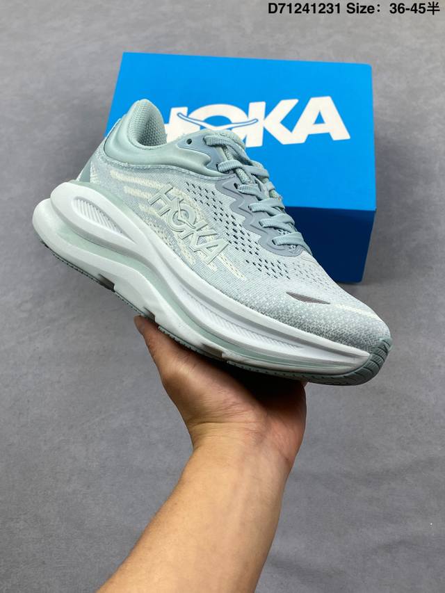 公司级：Hoka One One Bondi 9 复古舒适防滑耐磨 低帮 山地户外跑步鞋 货号:1162012 尺码:36～45半 编码：D71241231