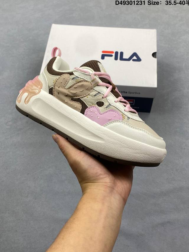 Fila斐乐 Carrot Wg 摩登系列百搭休闲 轻松舒适 防滑减震耐磨 低帮 板鞋 货号：F12W531 Fmo 尺码:35 36 36.5 37.5 38