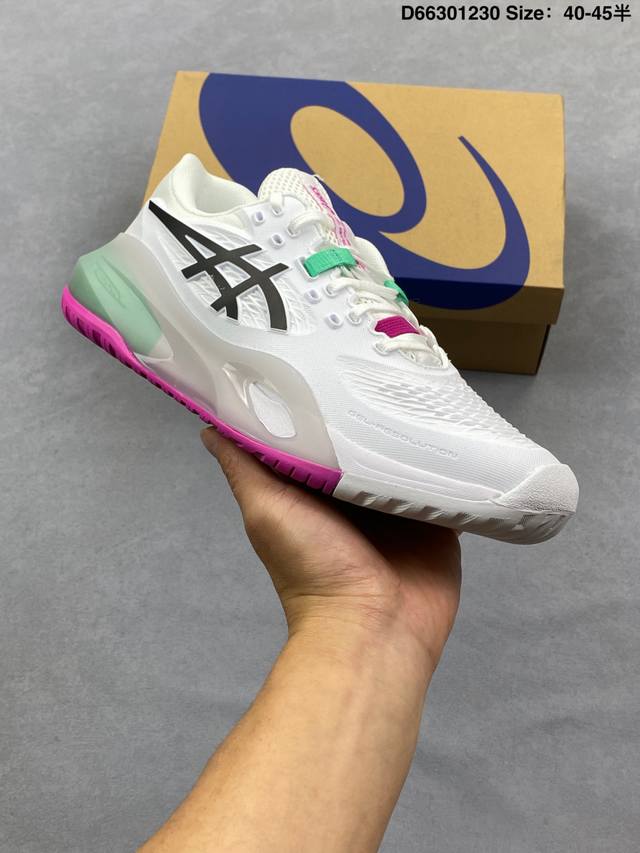 Asics Gel-Resolution X 亚瑟士运动休闲透气专业网球鞋轻量舒适透气材质 全滴塑鞋面中底3D可视Gel缓震胶效果 升级Flytefoam Bl
