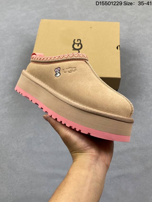 公司级：Ugg Tazz 舒适柔软时尚 耐磨增高保暖 民族风一脚蹬保暖雪地靴 货号:1122553 尺码:36-41 Id:D15501229