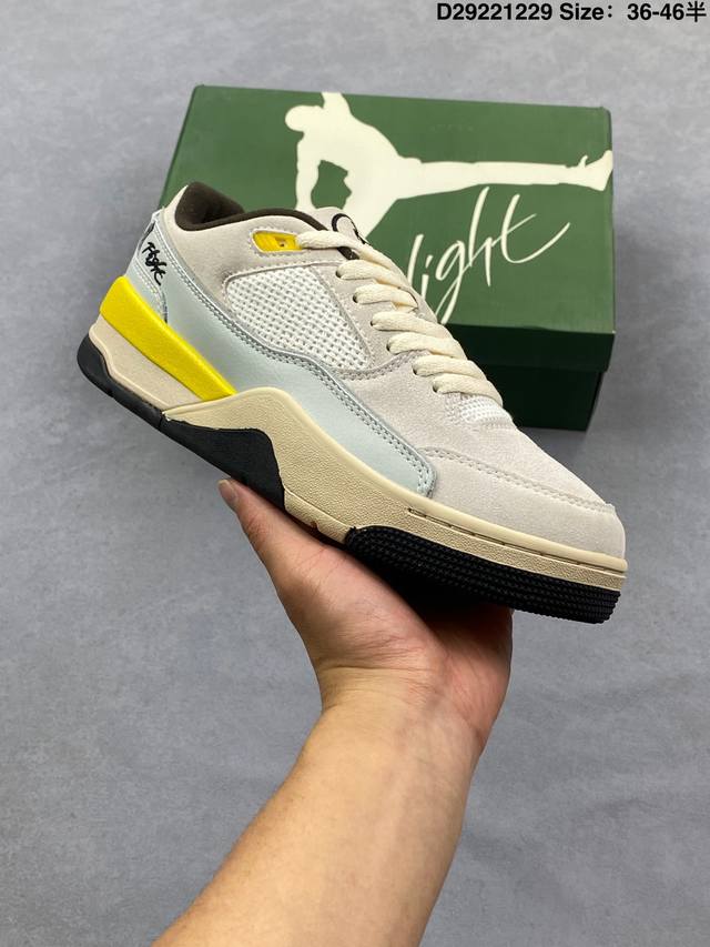 真标Who Decides War X Nike Jordan Flight Court Ate 搭防滑耐磨 低帮 耐克复古篮球鞋 货号:Iq1107-171