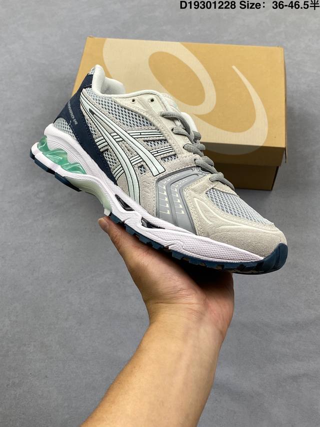 公司级Asics亚瑟士 透气网眼鞋面配合部分合成革材质 采用全新Ahar+橡胶材质,更加耐磨日本专业跑鞋品牌 Asics亚瑟士 Gel-Kayano 14 户外