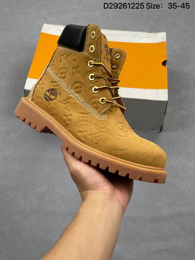 Timberland添柏岚靴子天伯伦高帮马丁靴 路易威登联名 Lv路易威登 X Trainer Sneaker Low 休闲运动文化百搭板鞋 路易威登中帮马丁靴