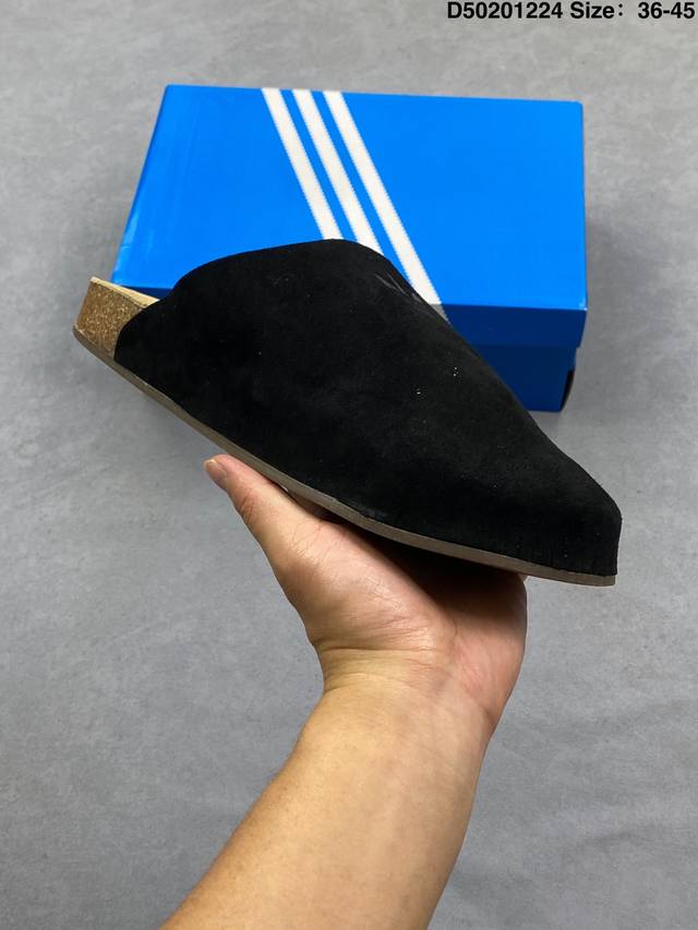 阿迪达斯 Adidas Originals Samba Adimule 舒适百搭 半拖 防磨防滑 包头一脚蹬拖鞋 懒人福音就是阿迪的穆勒鞋 有些许的增高 懒人上