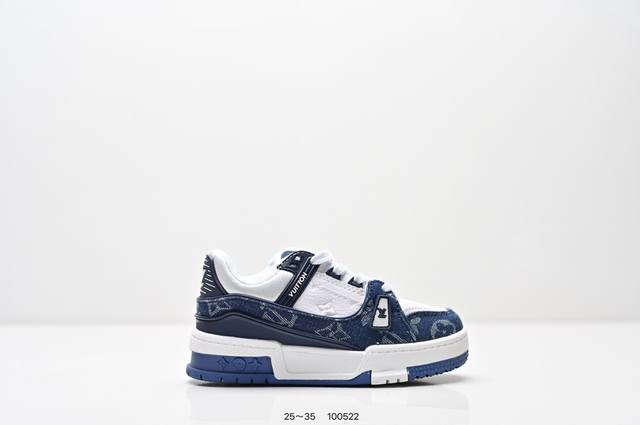 童鞋：Lvlouis Vuitton Trainer Sneaker Low休闲运动文化百搭篮球板鞋 尺码:25～35 编码：100522