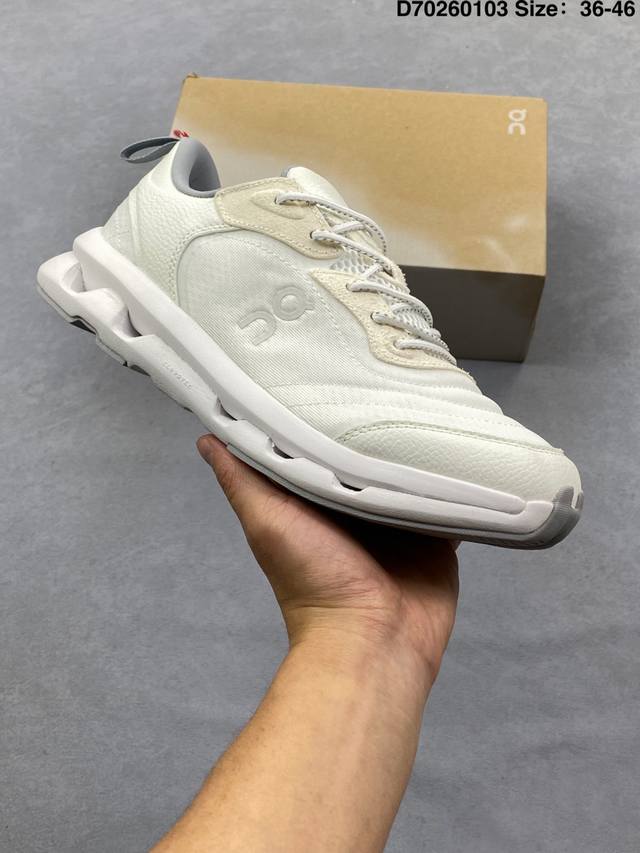 On Cloudsurfer X 昂跑男女子越野跑鞋缓震透气耐磨25年新 DDD 中底设计采用了如多米诺骨牌般排列互锁的模块结构，能够在运动时实现无缝滚动，确保