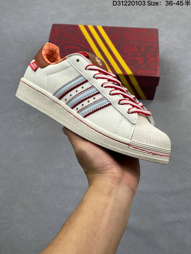 Adidas Originals Superstar贝壳头系列 阿迪达斯 三叶草低帮经典百搭休闲运动板鞋 DDD 货号:Kk4472 DDD 尺码:35.5 3