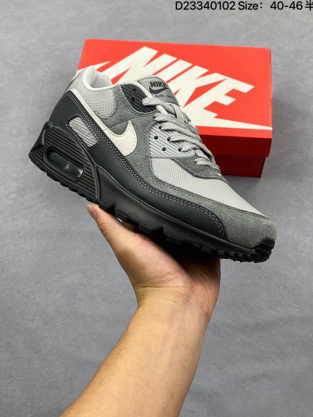 公司级Nike Air Max 90 初代复古气垫百搭休闲运动慢跑鞋复古小气垫史上第一双可视气垫跑鞋 凭借着 Air Max 气垫带来的舒适脚感和鞋面面料上的不