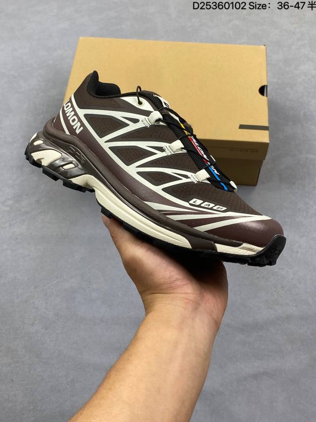 Salomon Xt-6 萨洛蒙复古潮流户外机能登山跑鞋 咖啡棕 478661 DDD 纯原外贸平台特供订单 专供外贸 最大47码 DDD 耗时半年巨作 全套原