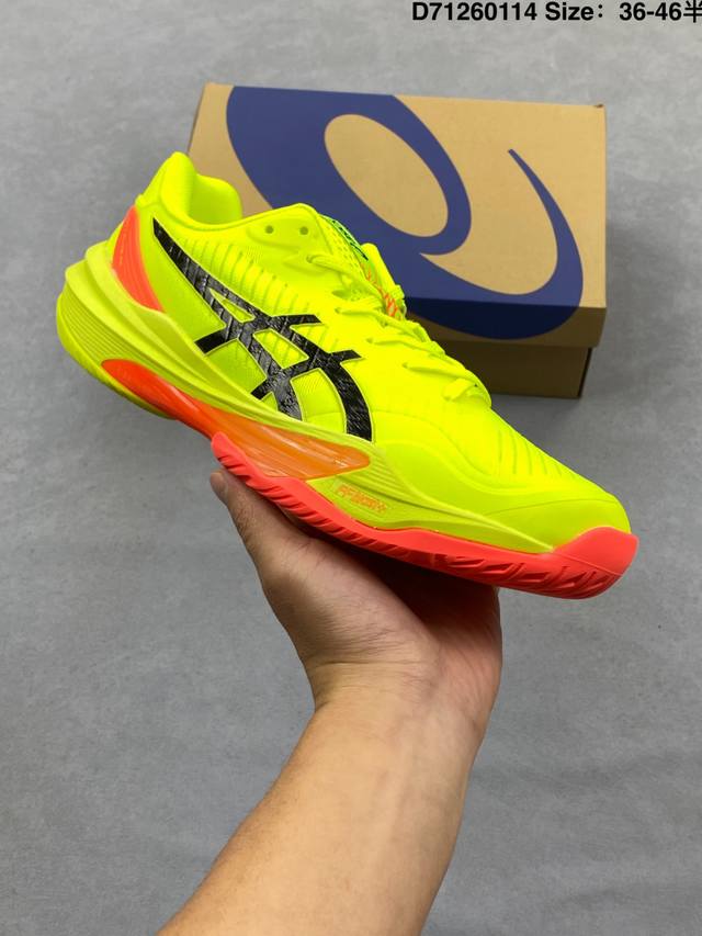 Sky Elite Ff Mt 3 舒适百搭 中帮 排球训练鞋 男女款 黄色 一款专为排球运动员设计的高性能运动鞋。中底采用亚瑟士独家的Ff Blast+发泡材