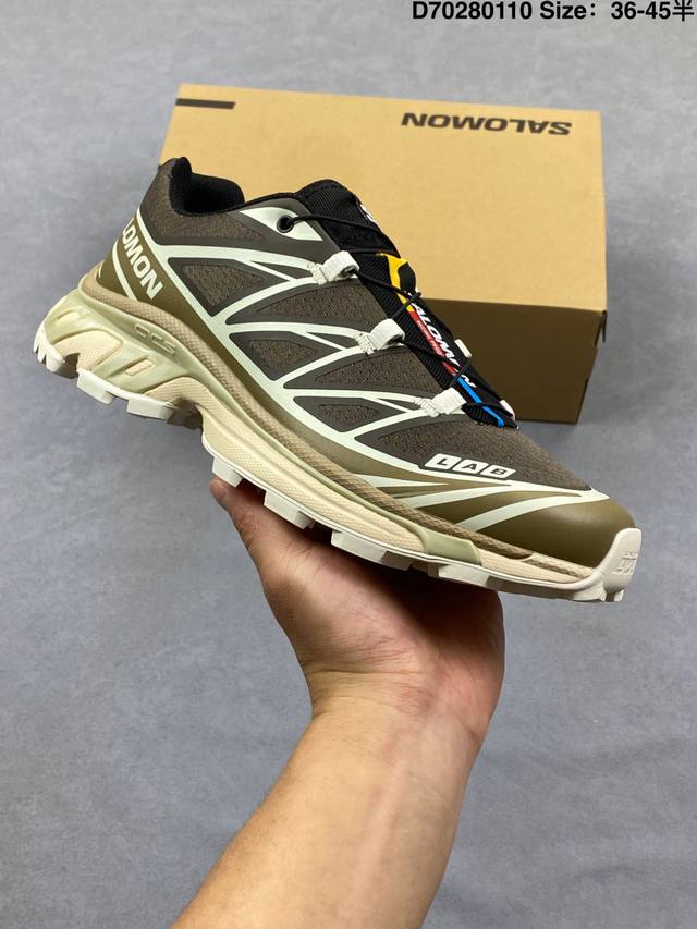 公司级：Salomon Xa Pro Xt-6 Ft萨洛蒙户外越野跑鞋 鞋面采用Sensifit贴合技术 全方位贴合包裹脚型 鞋跟部鞋底牵引设计 提供强大的抓地